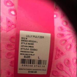 NWT Lilly Pulitzer hot pink dress size large